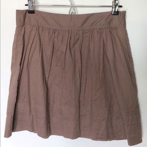 Ann Taylor Loft light brown Brown pleated skirt